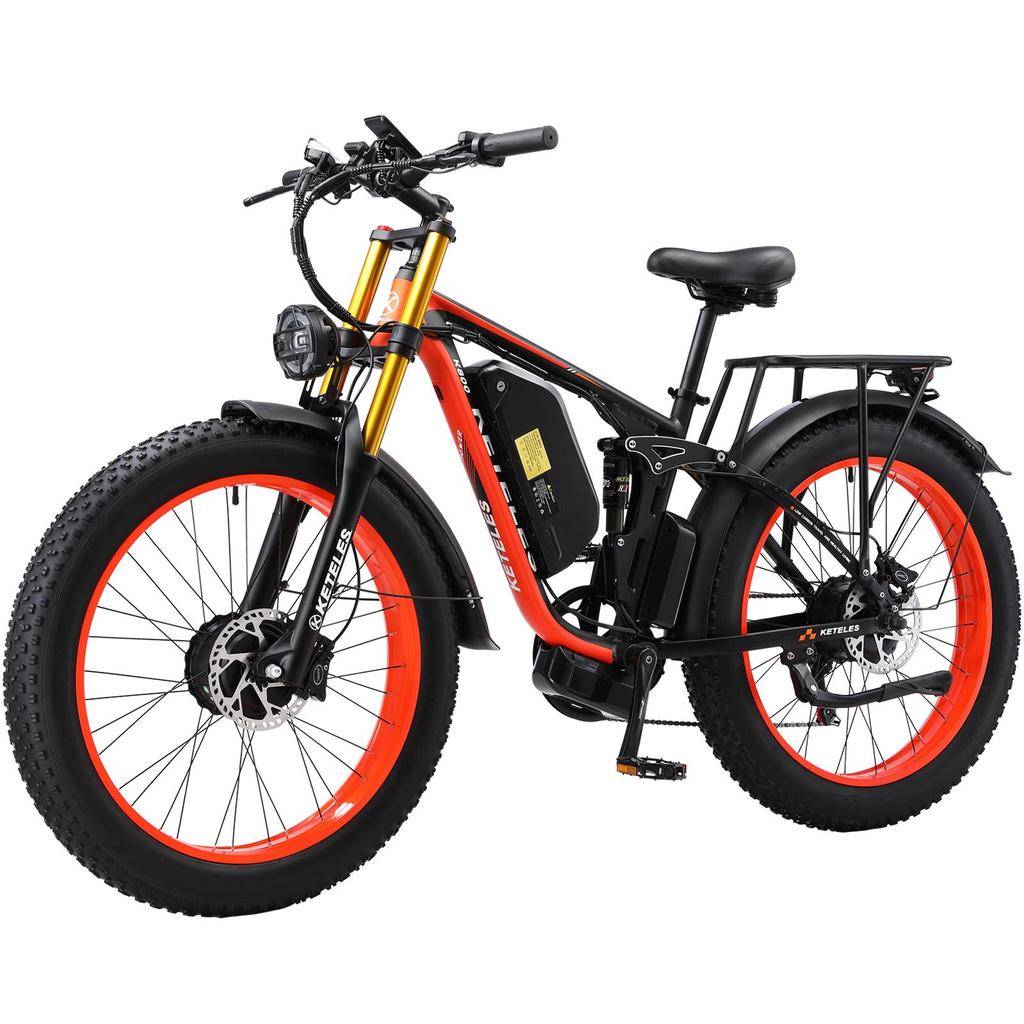 KETELES K800 PRO 26  terräng elcykel, helt i aluminiumlegering, dubbelkronad framgaffel, 7 växlar, maximal assisterad räckvidd upp till 85 km. grön