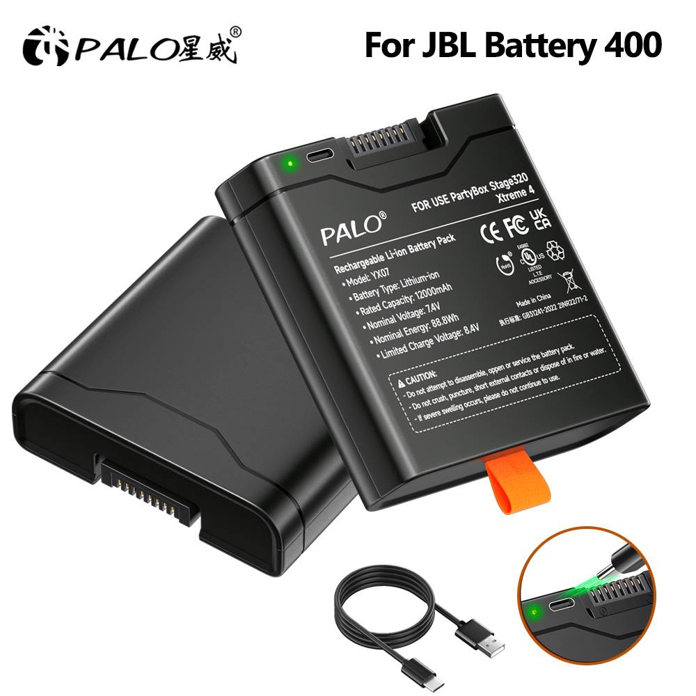 12000mAh Rechargeable Battery for JBL Battery 400 for JBL Partybox Stage 320 and for JBL Xtreme 4 Wireless Bluetooth Speaker wit