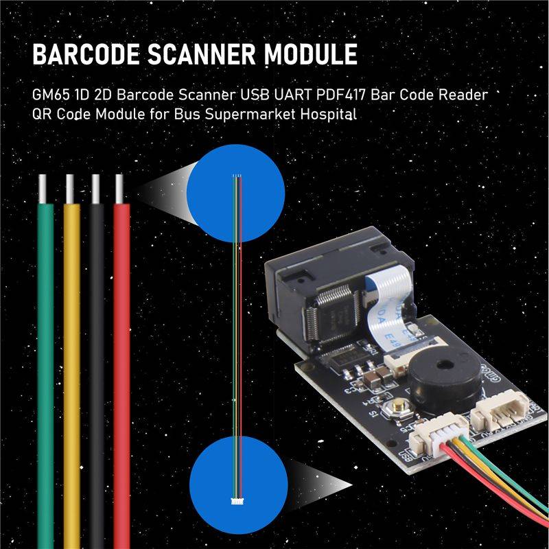 L63A GM65 1D 2D Barcode Scanner USB UART PDF417 Bar Code Reader QR Code Module for Bus Supermarket Hospital