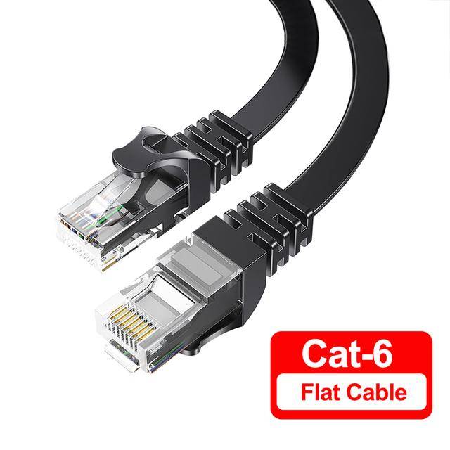 Essager Ethernet-kabel Cat6 Lan-kabel 10m UTP Cat 6 RJ 45 Splitter Nätverkskabel RJ45 Twisted Pair Patch-sladd för Laptop Router 3m Flat Cable