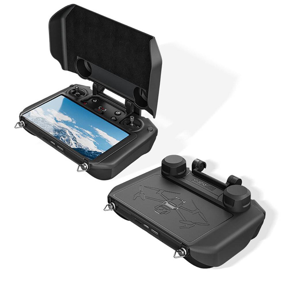 STARTRC 2-i-1 RC PRO Skärm Fjärrkontroll Solskydd Huva Solskyddsskydd Skal Fodral Joystick Skydd för DJI Mavic 3 PRO Dro