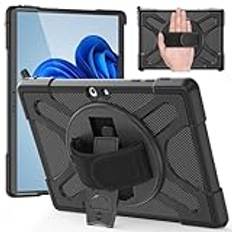 Tablettfodral Fodral kompatibelt med Microsoft Surface Go 4/ Surface Go 3/ Surface Go 2/ Surface Go 1 10,5 tums fodral med 360° Kickstand Fodral Kompatibel med Typ Cover Tangentbord, Stötsäkert robust