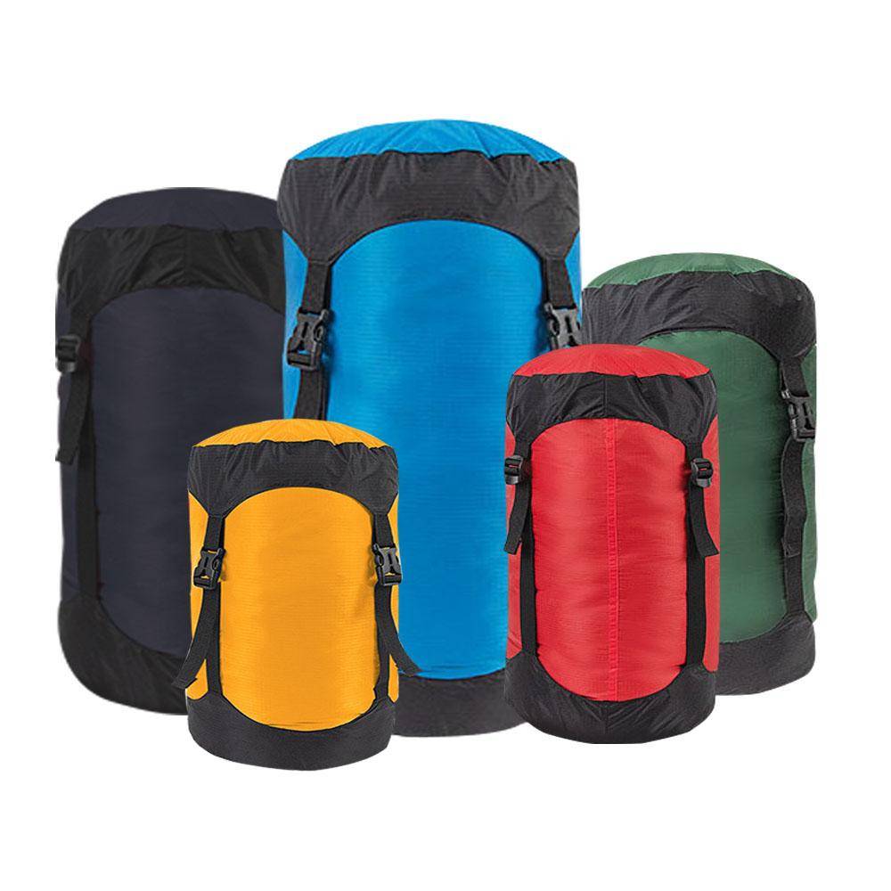 Uppgradera 40D 10-35L Ultralätt Vattentät Nylon Kompressionspackpåse för Sovsäck 40% Utrymme för Camping Vandring Backpacking