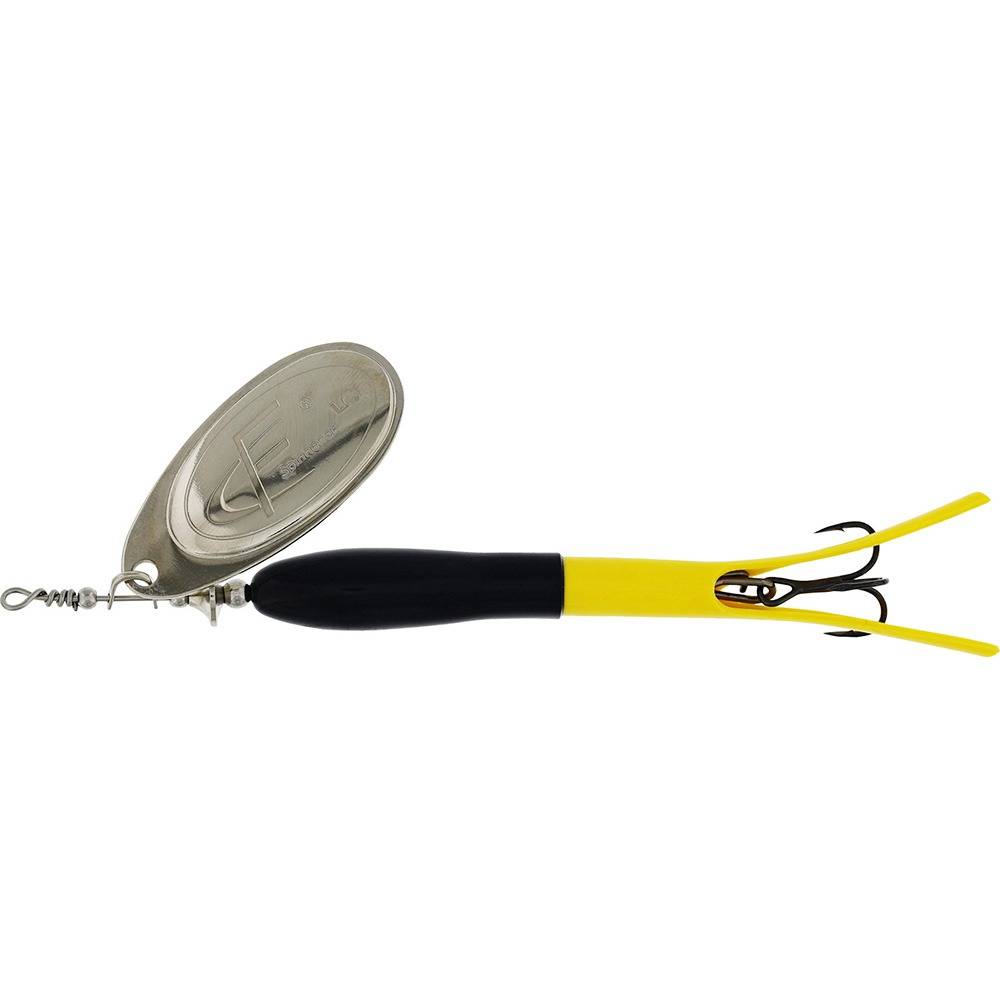 Westin FC Upstream Spinner - Black/FL. Yellow - Silver Blade.