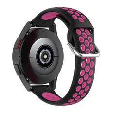 Samsung Galaxy Watch6 40/44mm / Watch6 Classic 43/47mm - Silikon armband 20mm - Svart/Rosa