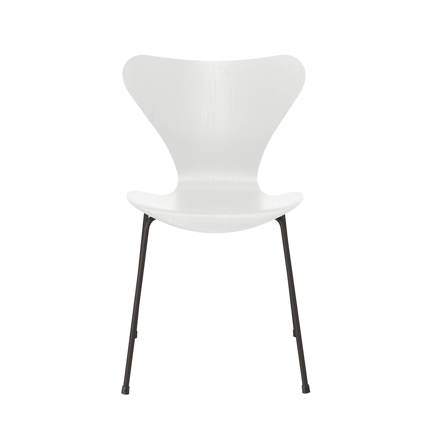 Serie 7 3107 Stol af Arne Jacobsen Warm Graphite Farvet ask - Hvid.