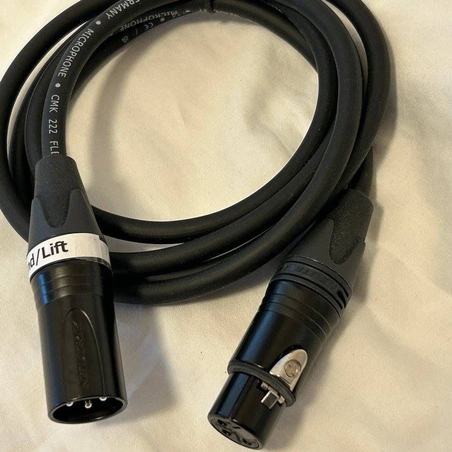 XLR-kabel Cordial CPM 1,5 FM-Flex – Proffsig med Integrated Ground/Lift (1,5 m)