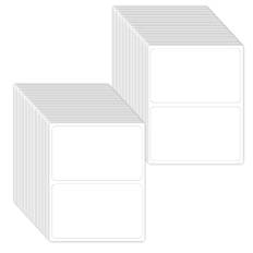 ASTER 50 ark tomma allsidiga etiketter, vita matta adressetiketter klistermärke avtagbara rektangulära etiketter skrivbara tomma självhäftande etiketter för skola kontor och hem (11 x 9 cm)
