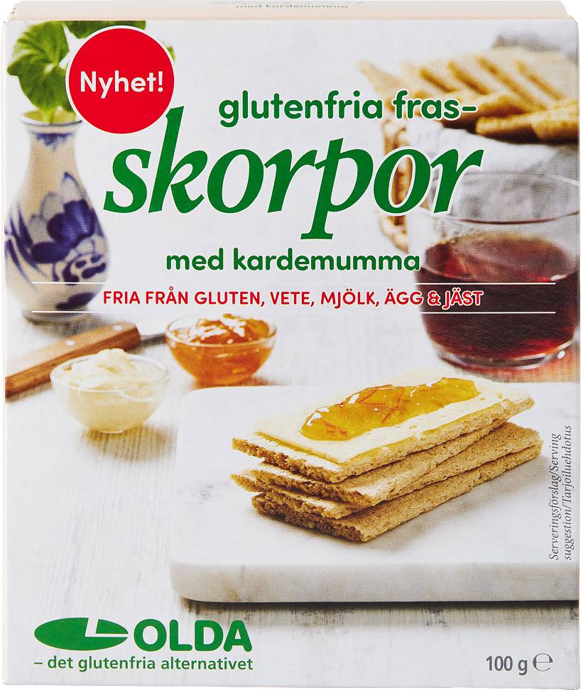 Frasskorpor Olda med karedmumma 100g