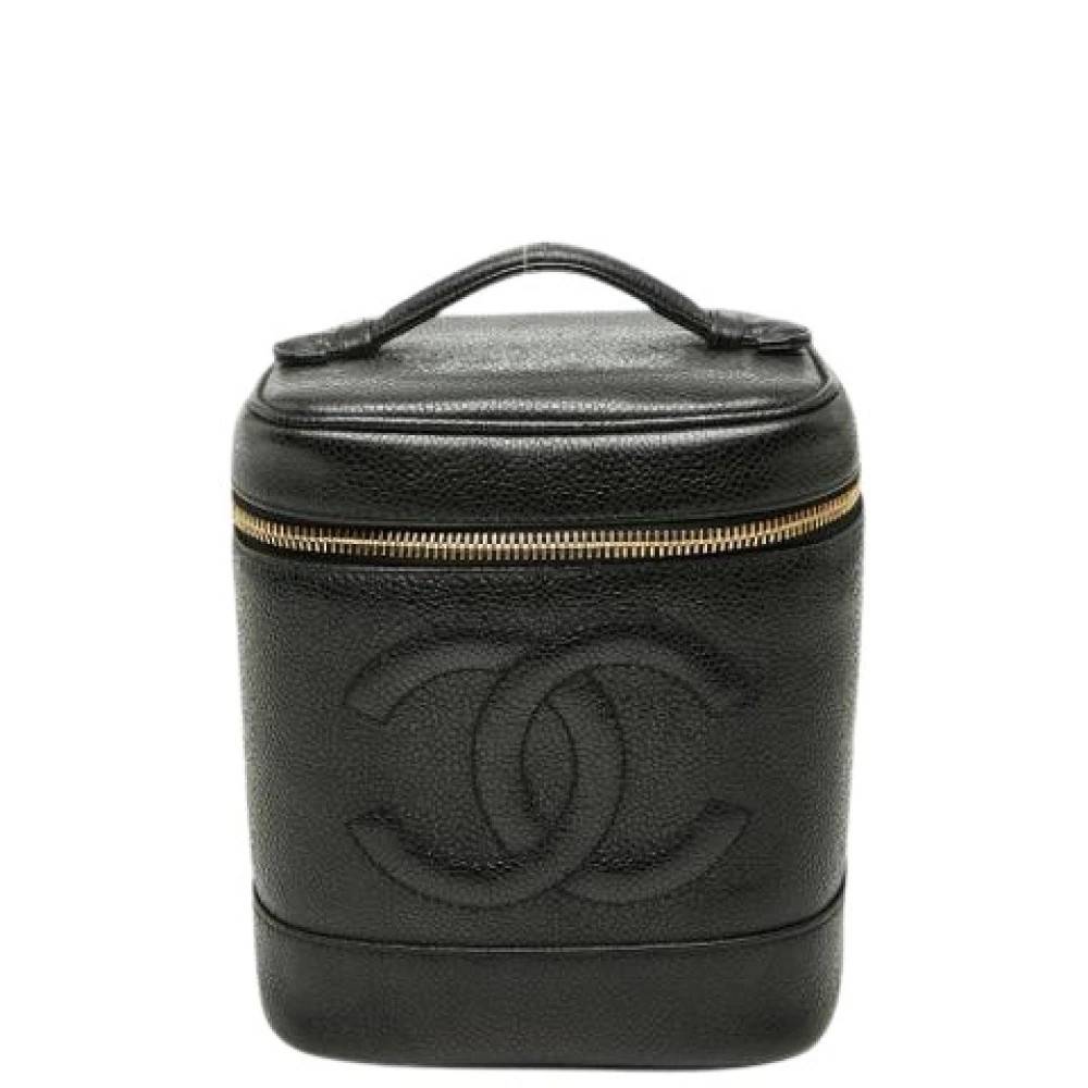 Chanel Vintage Pre-owned Vintage Vanity Bag - Vintage - Dame - Sort - ONE SIZE - Læder