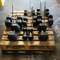 Body Power 166Kg Rubber Hex Dumbbell Set (Returns/Ex-Display)
