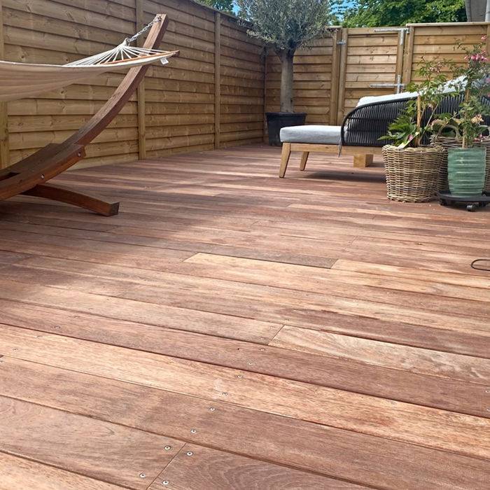 Jatoba Terrassebrædder 21x145 mm Glat/Glat Ovnt. 185 cm - WoodOnline.