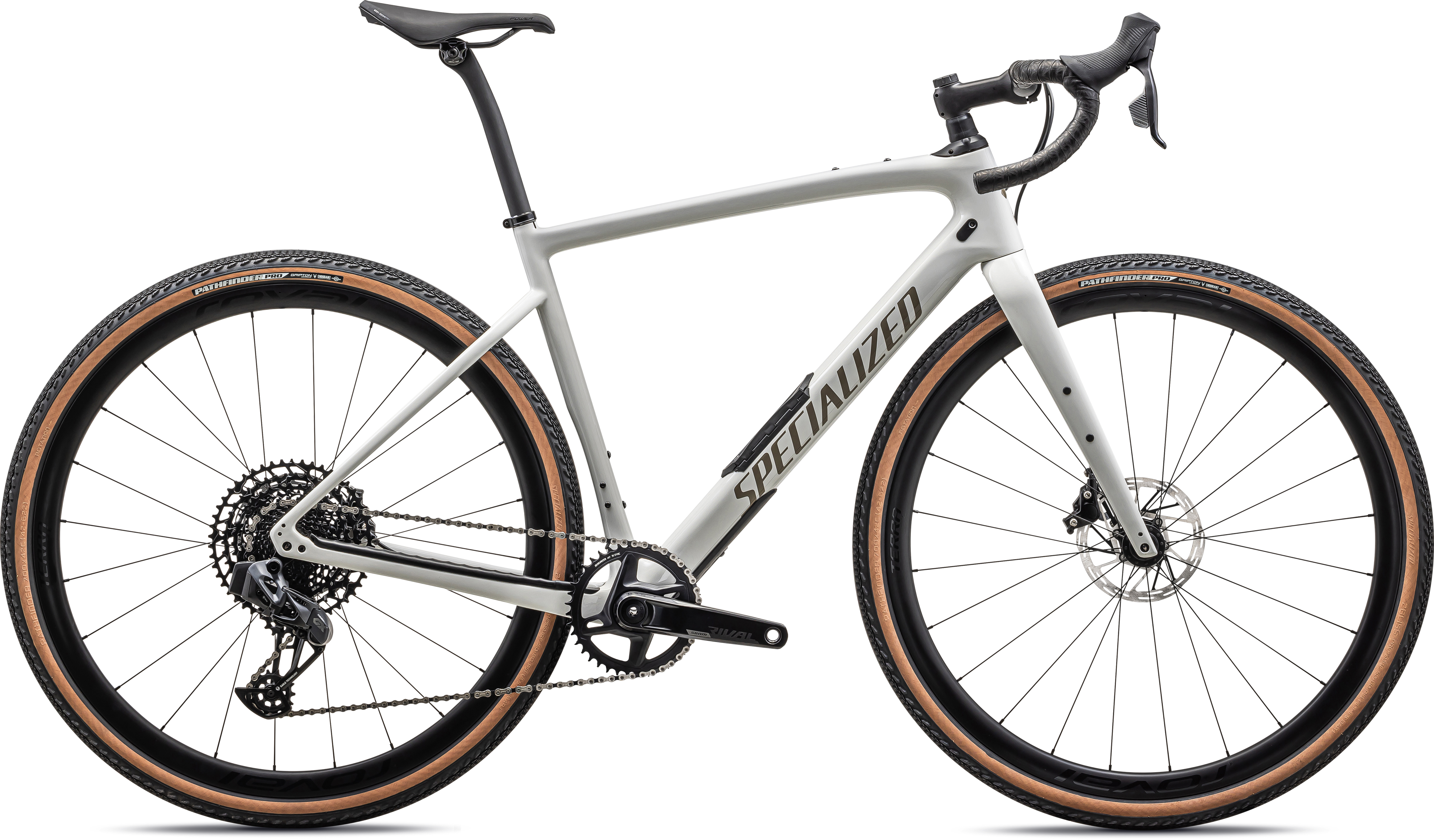Specialized Diverge Exper Carbon 2024 - SRAM Rival eTAP AXS - Roval Terra C - 008 / 54 / GLOSS DUNE WHITE/TAUPE