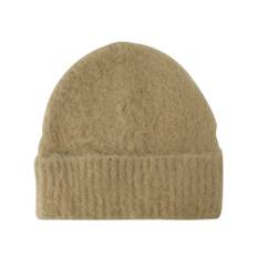 Acne Studios, Accessoarer, Dam, ONE Size, Lyxig Beige Mohair Beanie Mössa