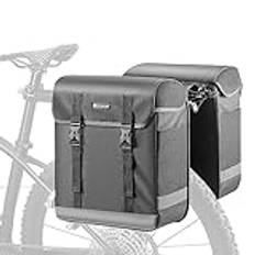 G-raphy Dubbel Cykelväska, Cykelbakväska, Unisex Vuxen, Dubbel Väska för Cykelpakethållare, Vattentät, Grå