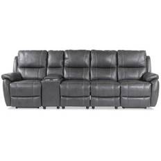 Enjoy Hollywood recliner sofa - 4-pers. (elektrisk) i grå imiteret læder (model H)