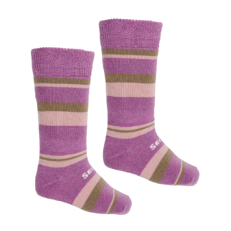 Seger Kids Stripe skisokker - Purple - 37-39