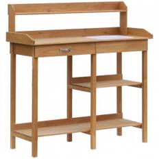 Planteringsbord med Handfat, Naturligt 117 x 45 x 121 cm