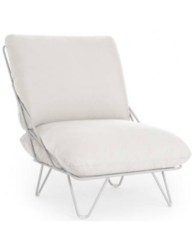 Diabla Valentina loungestol i stål og tekstil 66 x 86 cm - Grå/Grå