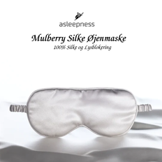 Mulberry Silke Øjenmaske og Sovemaske (Sølv grå) - Silkemaske uden gaveæske