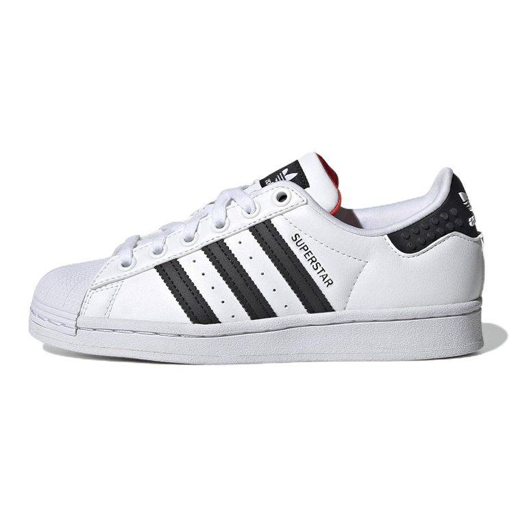 LEGO x adidas Superstar J Vit Pantone Barnsneakers Molnvitt Kärnsvart GV8885 37⅓