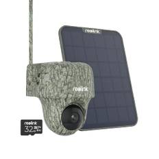 Reolink 4K 3G/4G LTE PTZ Überwachungskamera mit SIM-Kartenslot, Wildkamera mit Bewegungsmelder Nachtsicht(No Glow), Solar LTE Kamera Outdoor, Tieranerkennung, Schnappschuss, Go Ranger PT+Solarpanel