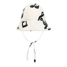 Mini Rodini, Børn, unisex, Hvid, 40 CM, Bomuld, Mønstret hat