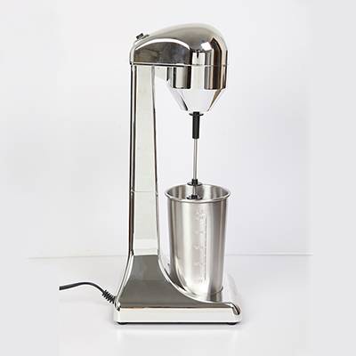220v elektriska mjölkskummare kaffe skummare kall och mjölkning maskin snygg kaffe skummare mat mixer eu/uk plug för kök - silver--