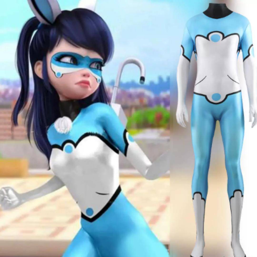 Miraculous Ladybug Alya Cosplay-dräkt, Ladybug-tema-outfit för vuxna kvinnor, Scenframträdande 170cm white
