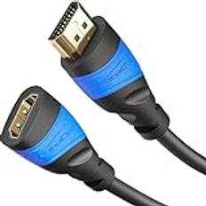 KabelDirekt – HDMI-förlängningskabel med speciell A.I.S.-skärmning – 5m (4K@60Hz för fantastisk Ultra HD, för PS4/PS5/Xbox, High Speed HDMI med Ethernet, ARC)
