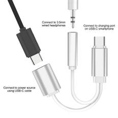 2 in 1 USB C Type C Audio Cable Type-C to 3.5 mm