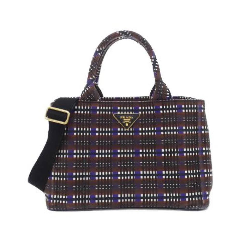 Prada Vintage Pre-owned Canapa Stampata tote bag - Vintage - Dame - Flerfarvet - ONE SIZE - Uld