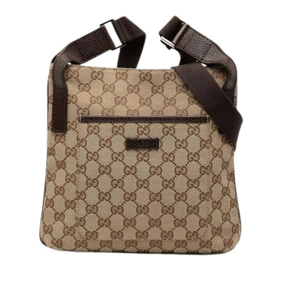 Gucci Vintage Pre-owned Vintage Canvas Crossbody Bag - Vintage - Dame - Beige - ONE SIZE - Uld