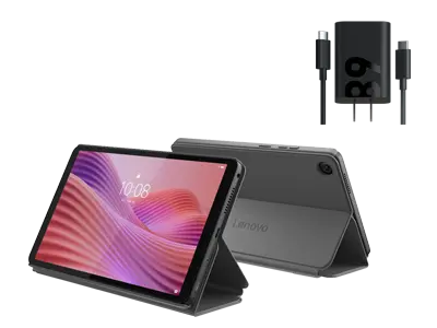 Lenovo Tab One 8.7 4GB 64GB + Folio & Adaptor MediaTek Helio G85-processor 2,00 GHz , Android 14 eller senare, 64 GB eMMC 5.1