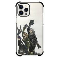 Dorohedoro Phone Case For iPhone Samsung Galaxy Pixel OnePlus Vivo Xiaomi Asus Sony Motorola Nokia - Dorohedoro Hold the Skeleton Face While Fly on Grey Background