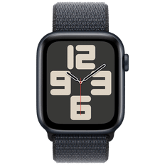 Apple Watch SE 2024 4G 44mm Sort (Sort Nylonrem)