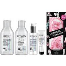 Redken Acidic Bonding Concentrate Shampoo 300ml, Conditioner 300ml, Serum 100ml, Leave-In Treatment 30ml and Heatless Curl Set