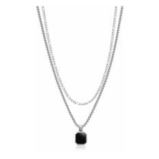 Nialaya, Accessories , Herre, Grå, ONE SIZE, Tyl, The Pacific Necklace Layer