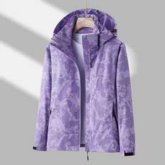 Men's and Women's Same Camouflage Jackets Spring and Autumn Thin Section Outdoor Mountaineering Waterproof Windbreaker Travel Hooded Jacket M