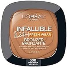 L'Oreal Paris Infallible Up to 24H Fresh Wear Soft Matte Longwear Bronzer. Waterproof, heatproof, humidity and sweatproof, Light medium, 0.31 oz