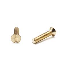 4 x 25 mm. maskinskrue undersænket messing ligekærv