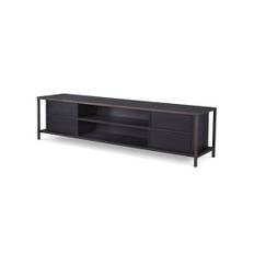 Wilmot mediabänk charcoal grey - Grå / Svart / Brun (L: 220 x B: 50 x H: 56 cm)
