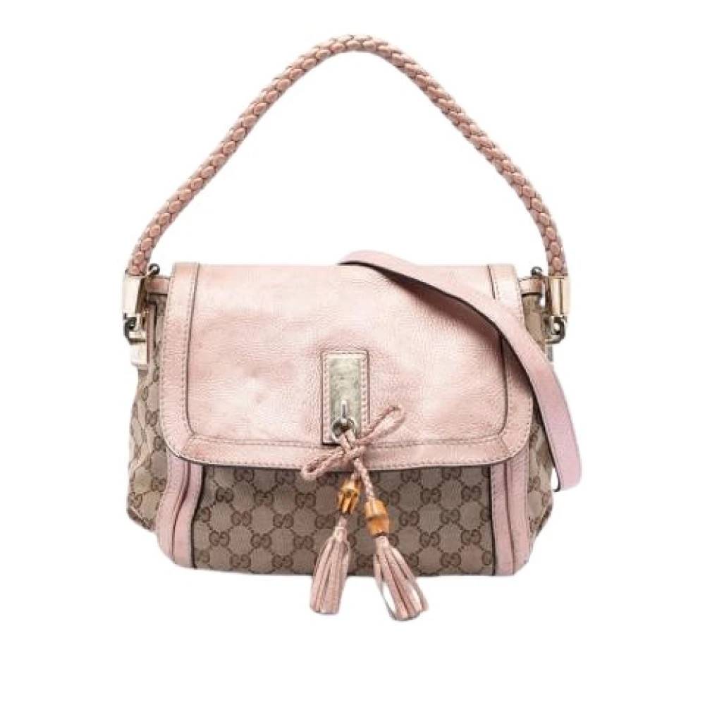 Gucci Vintage Pre-owned Bella Satchel - Vintage - Dame - Beige - ONE SIZE - Uld