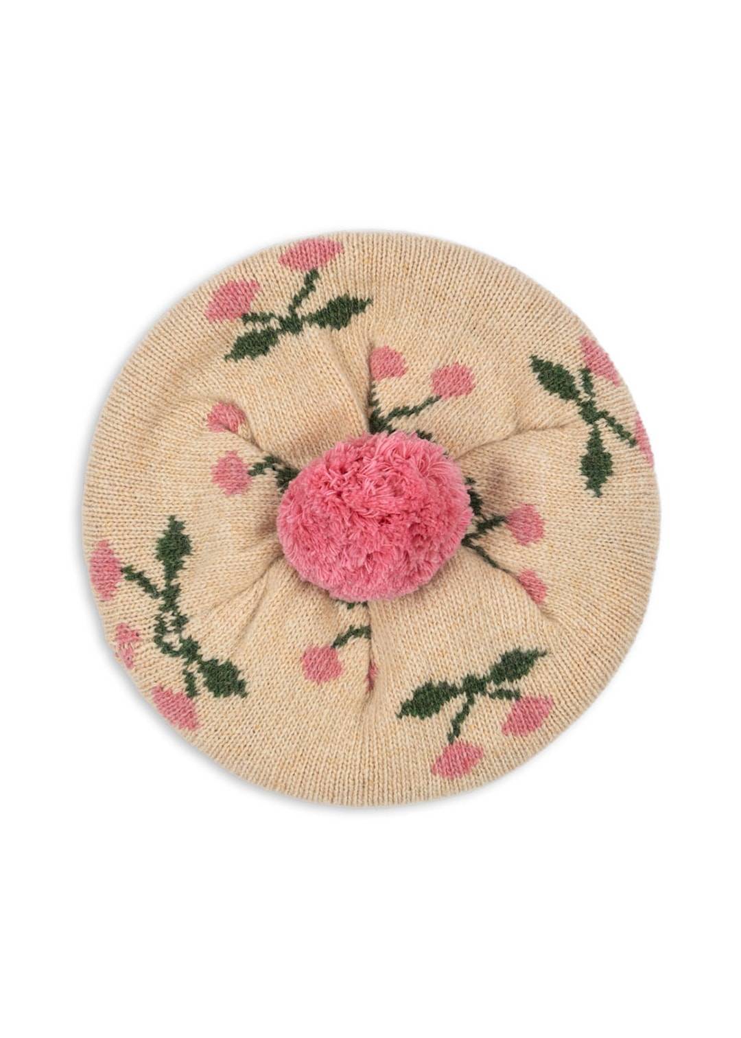 Konges Sløjd Belou Strikket Baret Cherry Cherry-12-18M Rød 12-18 måneder Piger