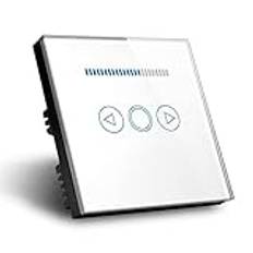 KVKAPLNNTR Dimmer Wall Touch Switch 500W Panel for LED-ljus och dimning av halogenlampa Dimmer(Wit)