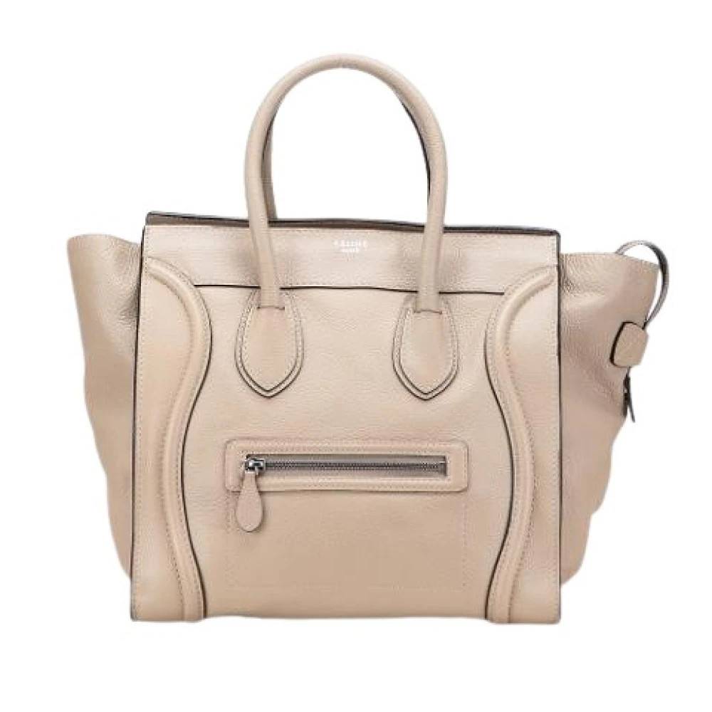 Celine Vintage Pre-owned Vintage Tote Bag - Vintage - Dame - Beige - ONE SIZE - Læder
