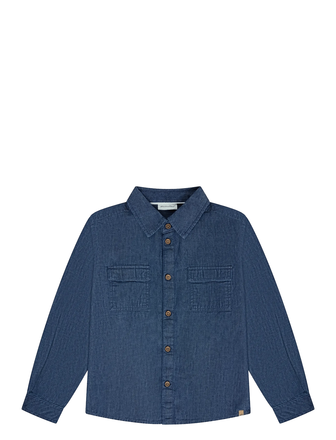 MINYMO Shirt Ls Chambray | Navy | 140
