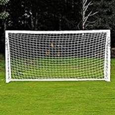 Fotbollsnät för fotbollsmålstolpe full storlek junior sport träningsnät finns i 1,8 m x 1,2 m och 3 m x 2 m hållbart fotbollsnät för träning och spel högkvalitativt material (Färg: 3 m x 2 m)