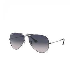 RAY-BAN AVIATOR GRADIENT SUNGLASSES P.GUNMETAL/POLAR BLUE/GREY