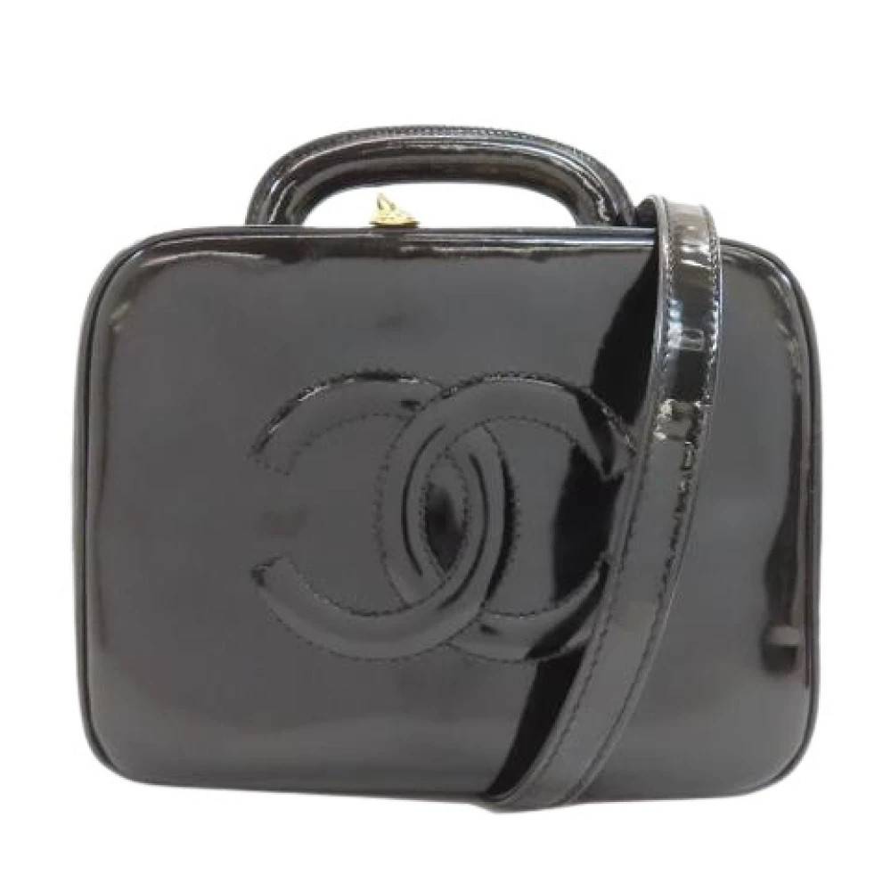Chanel Vintage Pre-owned Vintage Laklæder Håndtaske - Vintage - Dame - Grå - ONE SIZE - Læder